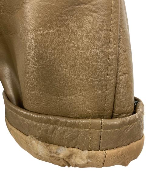 HORN WORKS（ホーンワークス）HORN WORKS (ホーンワークス) シングルライダースジャケット ベージュ サイズ:Lの古着・服飾アイテム