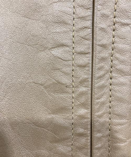 HORN WORKS（ホーンワークス）HORN WORKS (ホーンワークス) シングルライダースジャケット ベージュ サイズ:Lの古着・服飾アイテム