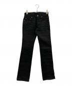 IRON HEARTアイアンハート）の古着「ボタンフライ デニムパンツ」｜ブラック