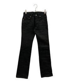 IRON HEART（アイアンハート）の古着「ボタンフライ デニムパンツ」｜ブラック