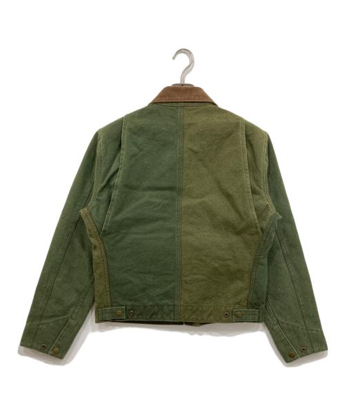 PATINA VINTAGE（パティナヴィンテージ）PATINA VINTAGE (パティナヴィンテージ) バイカラーワークジャケット カーキ サイズ:XSの古着・服飾アイテム