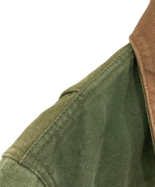 PATINA VINTAGE（パティナヴィンテージ）PATINA VINTAGE (パティナヴィンテージ) バイカラーワークジャケット カーキ サイズ:XSの古着・服飾アイテム