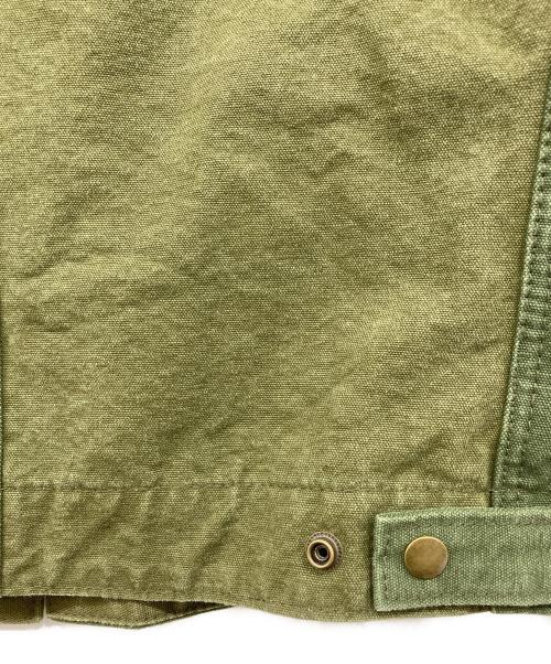 PATINA VINTAGE（パティナヴィンテージ）PATINA VINTAGE (パティナヴィンテージ) バイカラーワークジャケット カーキ サイズ:XSの古着・服飾アイテム