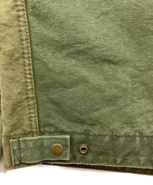 PATINA VINTAGE（パティナヴィンテージ）PATINA VINTAGE (パティナヴィンテージ) バイカラーワークジャケット カーキ サイズ:XSの古着・服飾アイテム