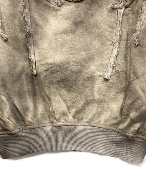 VILLAIN（ヴィラン）VILLAIN (ヴィラン) VL LAYER EMBROIDERY HOODIE / VLレイヤーエンブロイダリーフーディ ベージュ サイズ:表記無し(実寸を参照ください)の古着・服飾アイテム