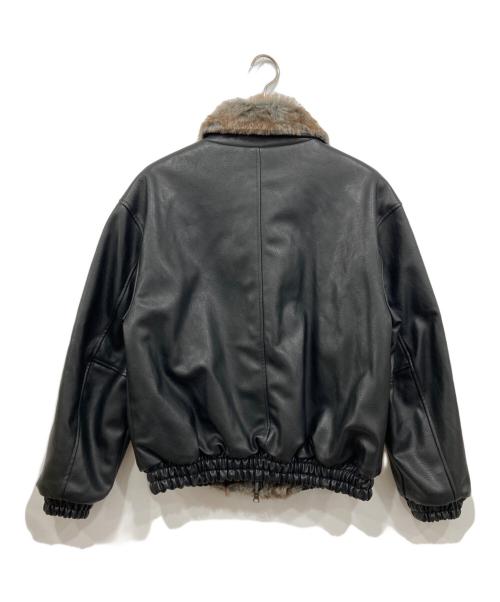 CAMPHOR WOOD（カンファーウッド）CAMPHOR WOOD (カンファーウッド) レザー/ファーフェイクリバーシブルフライトジャケット ブラック サイズ:Sの古着・服飾アイテム
