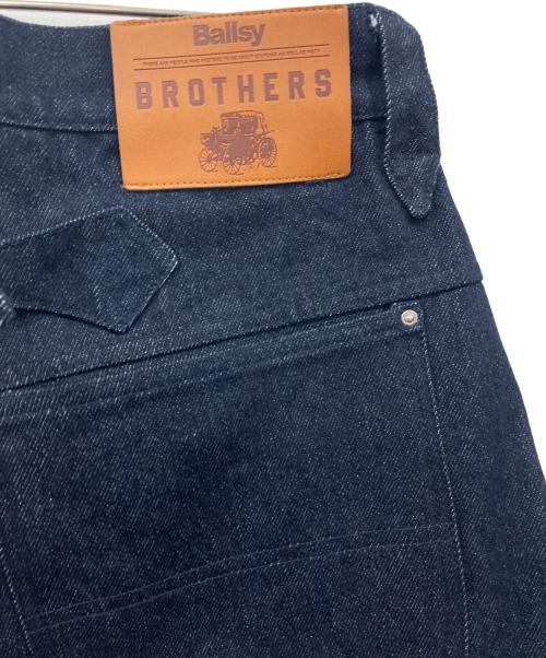 Ballsy.Brothers（ボールジーブラザーズ）BALLSY.BROTHERS (ボールジーブラザーズ) ワイドバギーペインターデニムパンツ インディゴ サイズ:Mの古着・服飾アイテム