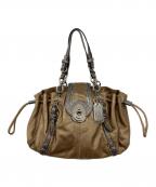 COACHコーチ）の古着「ターンロック ハンドバッグ」｜ブラウン