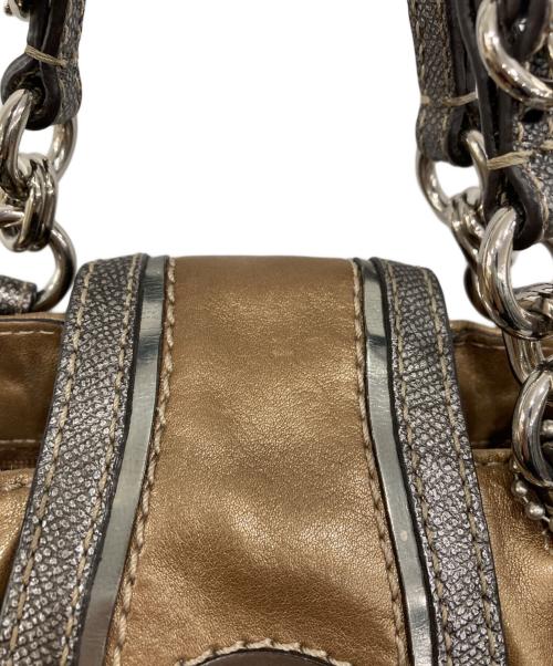 COACH（コーチ）COACH (コーチ) ターンロック ハンドバッグ ブラウンの古着・服飾アイテム