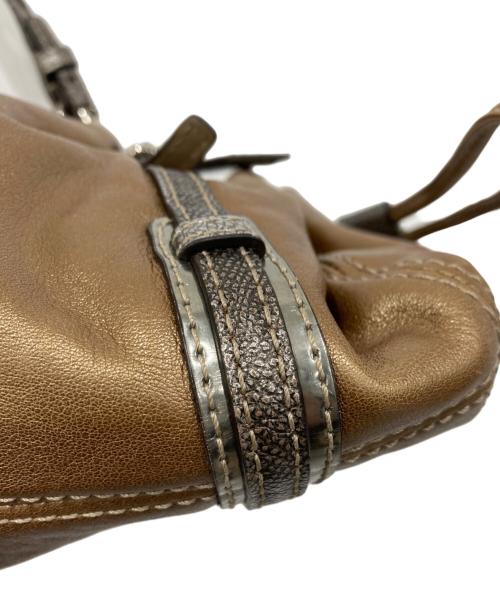 COACH（コーチ）COACH (コーチ) ターンロック ハンドバッグ ブラウンの古着・服飾アイテム