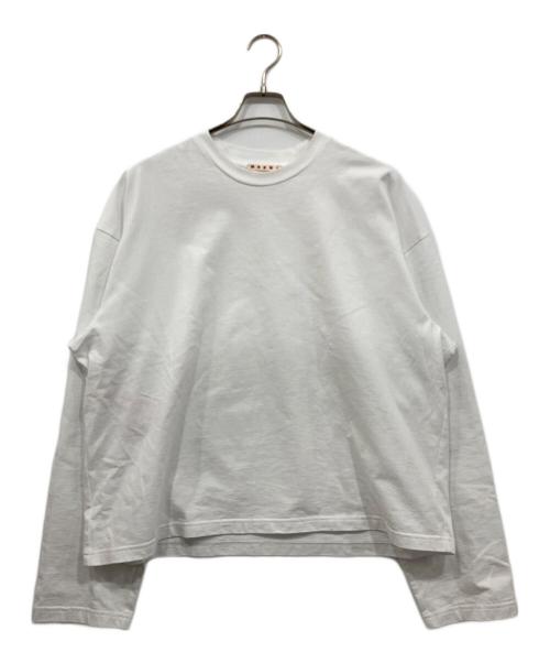 MARNI（マルニ）MARNI (マルニ) オーバーサイズロングスリーブカットソー ホワイト サイズ:44の古着・服飾アイテム