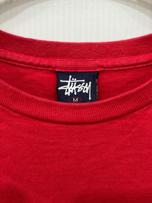 stussy（ステューシー）stussy (ステューシー) プリントTシャツ レッド サイズ:Mの古着・服飾アイテム