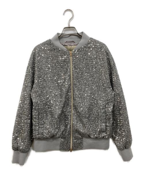 HERNO（ヘルノ）HERNO (ヘルノ) ボンバージャケット シルバー×グレー サイズ:40の古着・服飾アイテム