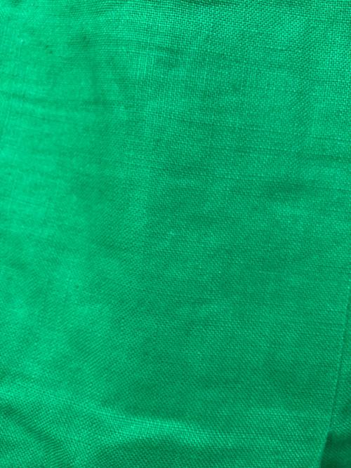 Christian Dior（クリスチャン ディオール）Christian Dior (クリスチャン ディオール) リネンワンピース グリーン サイズ:7の古着・服飾アイテム