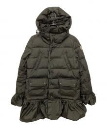 MONCLER（モンクレール）の古着「SERRE / フリルダウンジャケット」｜ダークグリーン