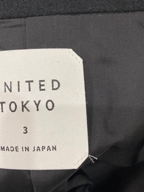 UNITED TOKYO（ユナイテッドトーキョー）UNITED TOKYO (ユナイテッドトーキョー) Super110sメルトンチェスターコート ブラック サイズ:3の古着・服飾アイテム