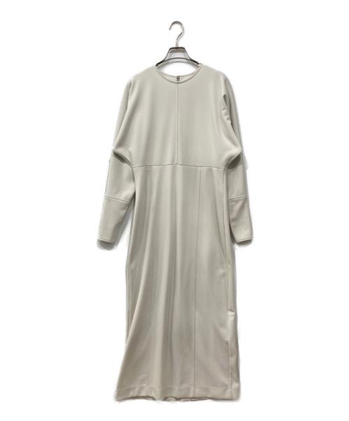 Adam et Rope（アダム エ ロペ）Adam et Rope (アダム エ ロペ) グロスジャージワンピース ホワイト サイズ:Freeの古着・服飾アイテム