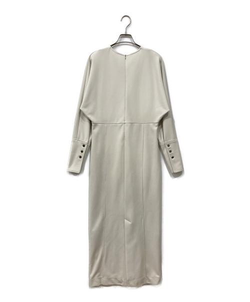Adam et Rope（アダム エ ロペ）Adam et Rope (アダム エ ロペ) グロスジャージワンピース ホワイト サイズ:Freeの古着・服飾アイテム