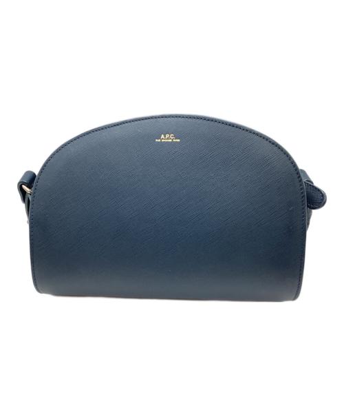 A.P.C.（アーペーセー）A.P.C. (アーペーセー) ハーフムーンバッグ ネイビーの古着・服飾アイテム