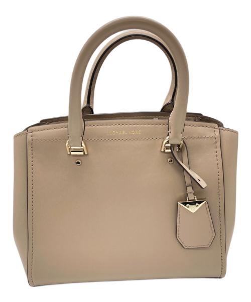MICHAEL KORS（マイケル・コース）MICHAEL KORS (マイケル・コース) ベニング ミディアム レザー サッチェル ベージュの古着・服飾アイテム