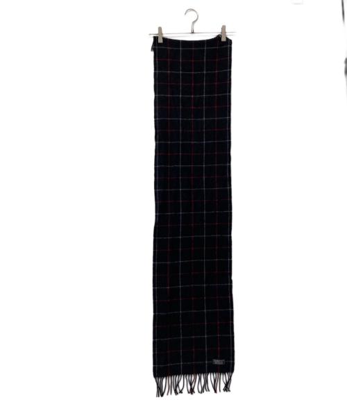 Burberry's（バーバリーズ）Burberry's (バーバリーズ) カシミヤマフラー ネイビーの古着・服飾アイテム