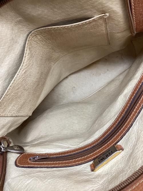 LOEWE（ロエベ）LOEWE (ロエベ) レザートートバッグ ブラウンの古着・服飾アイテム