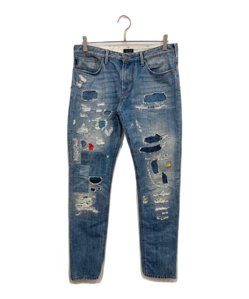 ARMANI JEANS（アルマーニジーンズ）ARMANI JEANS (アルマーニジーンズ) リペアデニムパンツ インディゴ サイズ:W32の古着・服飾アイテム
