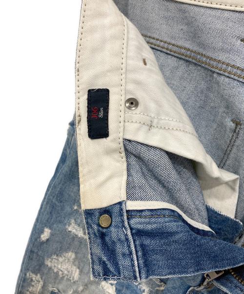 ARMANI JEANS（アルマーニジーンズ）ARMANI JEANS (アルマーニジーンズ) リペアデニムパンツ インディゴ サイズ:W32の古着・服飾アイテム