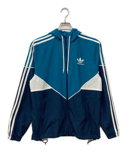 adidas（アディダス）adidas (アディダス) プレミアムウィンドブレーカージャケット ブルー サイズ:XSの古着・服飾アイテム