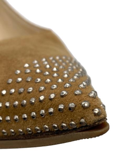 JIMMY CHOO（ジミーチュウ）JIMMY CHOO (ジミーチュウ) マイクロスタッズパンプス ベージュ サイズ:37の古着・服飾アイテム