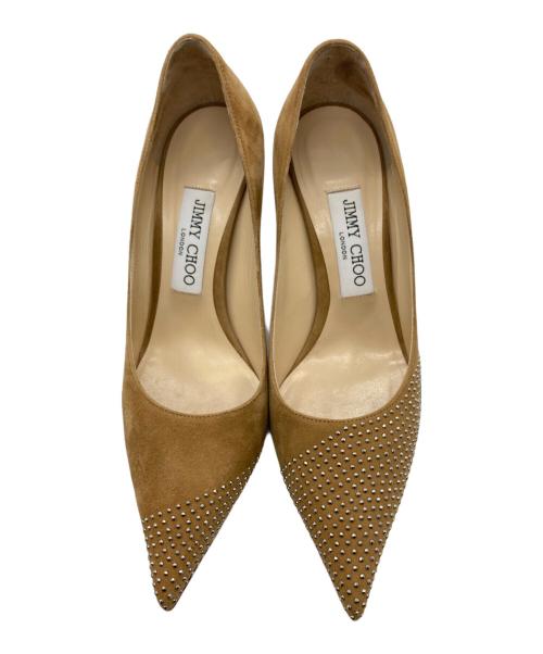 JIMMY CHOO（ジミーチュウ）JIMMY CHOO (ジミーチュウ) マイクロスタッズパンプス ベージュ サイズ:37の古着・服飾アイテム