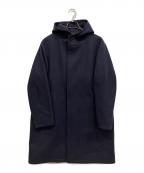 UNITED ARROWSユナイテッドアローズ）の古着「メルトン フーデッド レス コート」｜ネイビー