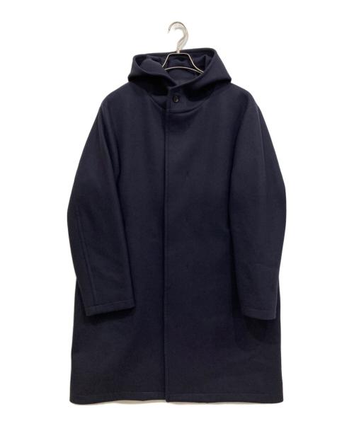 UNITED ARROWS（ユナイテッドアローズ）UNITED ARROWS (ユナイテッドアローズ) メルトン フーデッド レス コート ネイビー サイズ:Lの古着・服飾アイテム