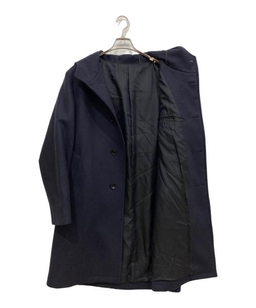 UNITED ARROWS（ユナイテッドアローズ）UNITED ARROWS (ユナイテッドアローズ) メルトン フーデッド レス コート ネイビー サイズ:Lの古着・服飾アイテム