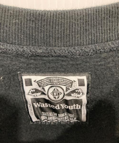 WASTED YOUTH（ウェイステッドユース）Wasted Youth (ウエステッド ユース) ロゴスウェット ブラック サイズ:XXLの古着・服飾アイテム