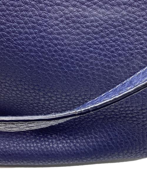 MIU MIU（ミュウミュウ）MIU MIU (ミュウミュウ) レザートートバッグ ネイビーの古着・服飾アイテム