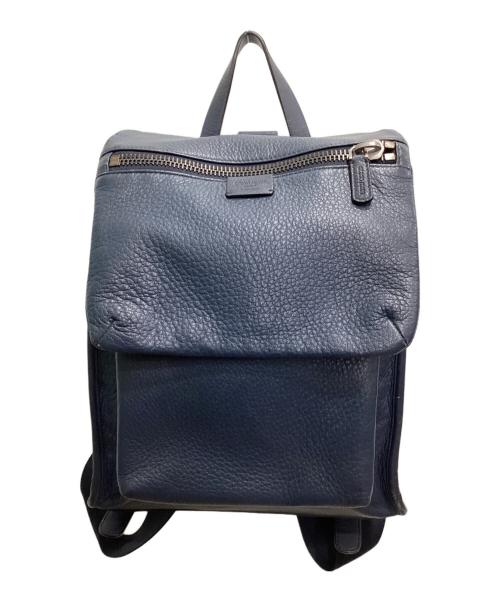 GIORGIO ARMANI（ジョルジョアルマーニ）GIORGIO ARMANI (ジョルジョアルマーニ) レザーリュック ネイビーの古着・服飾アイテム