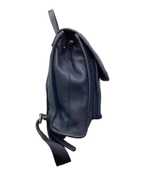 GIORGIO ARMANI（ジョルジョアルマーニ）GIORGIO ARMANI (ジョルジョアルマーニ) レザーリュック ネイビーの古着・服飾アイテム