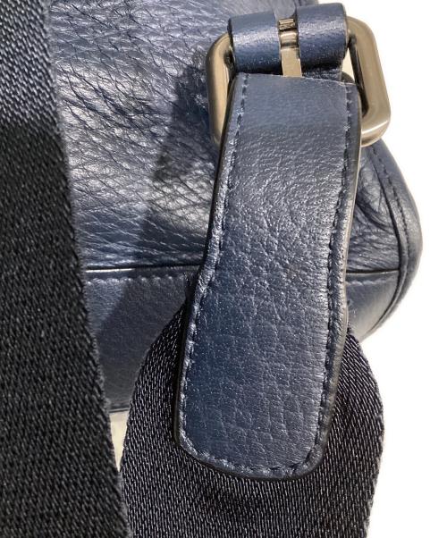 GIORGIO ARMANI（ジョルジョアルマーニ）GIORGIO ARMANI (ジョルジョアルマーニ) レザーリュック ネイビーの古着・服飾アイテム
