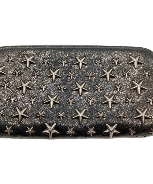 JIMMY CHOO（ジミーチュウ）JIMMY CHOO (ジミーチュウ) スタースタッズウォレット グレーの古着・服飾アイテム