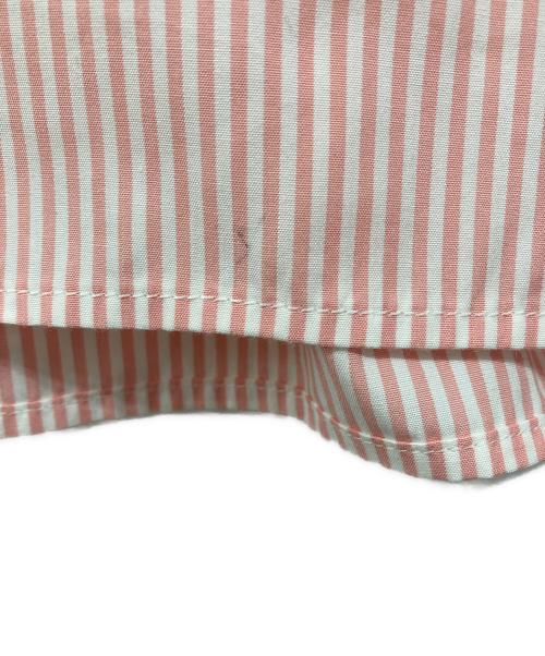 LACOSTE（ラコステ）LACOSTE (ラコステ) ストライプクロップドシャツ ピンク サイズ:34の古着・服飾アイテム