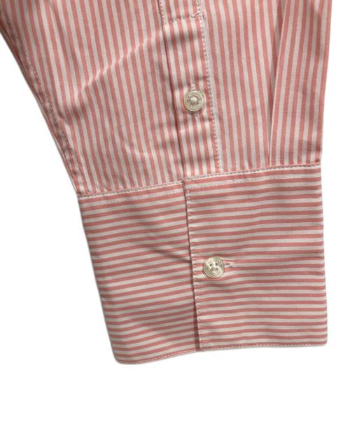 LACOSTE（ラコステ）LACOSTE (ラコステ) ストライプクロップドシャツ ピンク サイズ:34の古着・服飾アイテム
