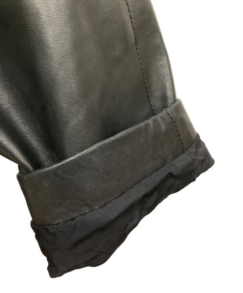 ISSEY MIYAKE WHITE LABEL（イッセイミヤケホワイトレーベル）ISSEY MIYAKE WHITE LABEL (イッセイミヤケホワイトレーベル) レザーテーラードジャケット ブラック サイズ:1の古着・服飾アイテム