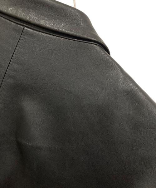ISSEY MIYAKE WHITE LABEL（イッセイミヤケホワイトレーベル）ISSEY MIYAKE WHITE LABEL (イッセイミヤケホワイトレーベル) レザーテーラードジャケット ブラック サイズ:1の古着・服飾アイテム