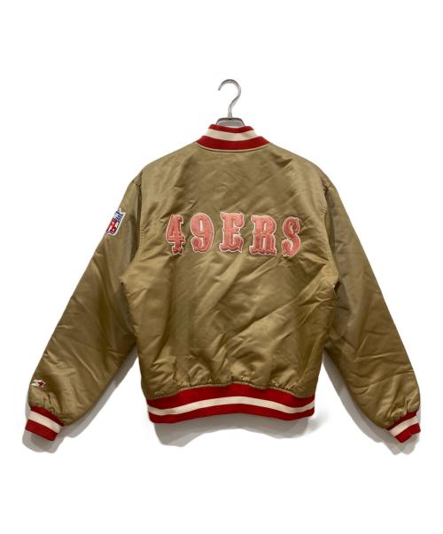 STARTER（スターター）STARTER (スターター) 90's スタジャン ベージュ×レッド サイズ:Lの古着・服飾アイテム