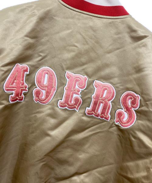 STARTER（スターター）STARTER (スターター) 90's スタジャン ベージュ×レッド サイズ:Lの古着・服飾アイテム