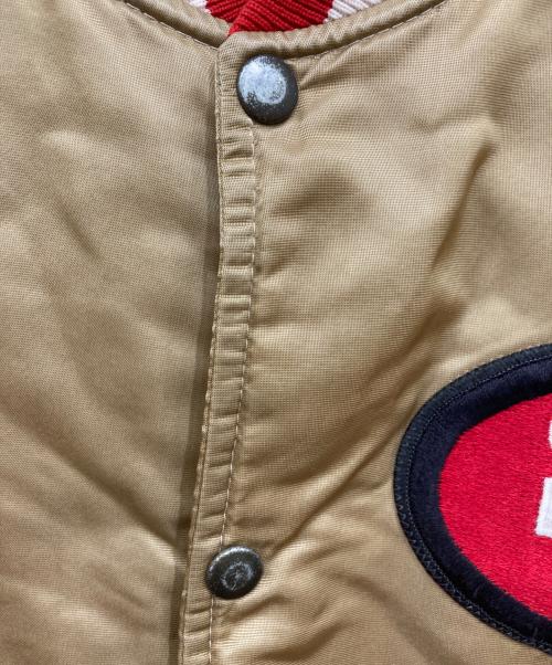 STARTER（スターター）STARTER (スターター) 90's スタジャン ベージュ×レッド サイズ:Lの古着・服飾アイテム