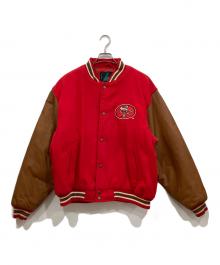 LOGO ATHLETIC（ロゴアスレチック）の古着「袖レザースタジャン」｜レッド