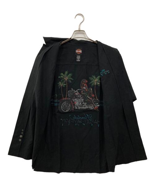 HARLEY-DAVIDSON（ハーレーダビッドソン）HARLEY-DAVIDSON (ハーレーダビッドソン) 半袖シャツ ブラック サイズ:Sの古着・服飾アイテム