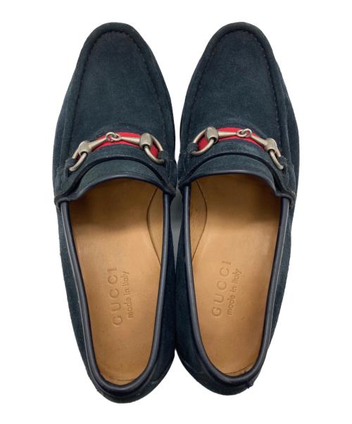 GUCCI（グッチ）GUCCI (グッチ) シェリーラインホースビットローファー ネイビー サイズ:40の古着・服飾アイテム